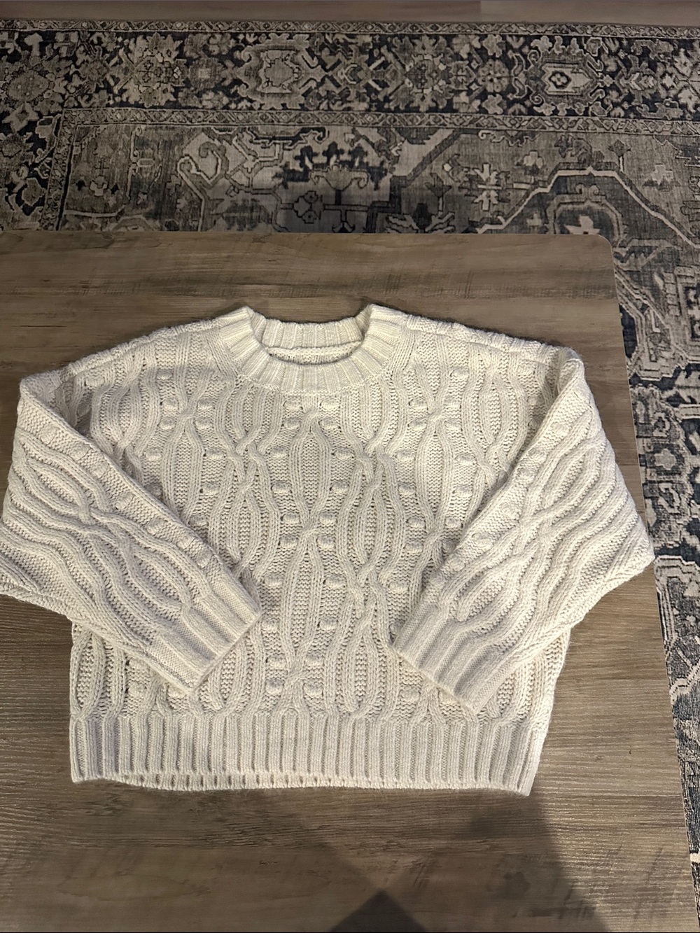 NWT Lou & Grey Cream Cable Knit Women's Sweater